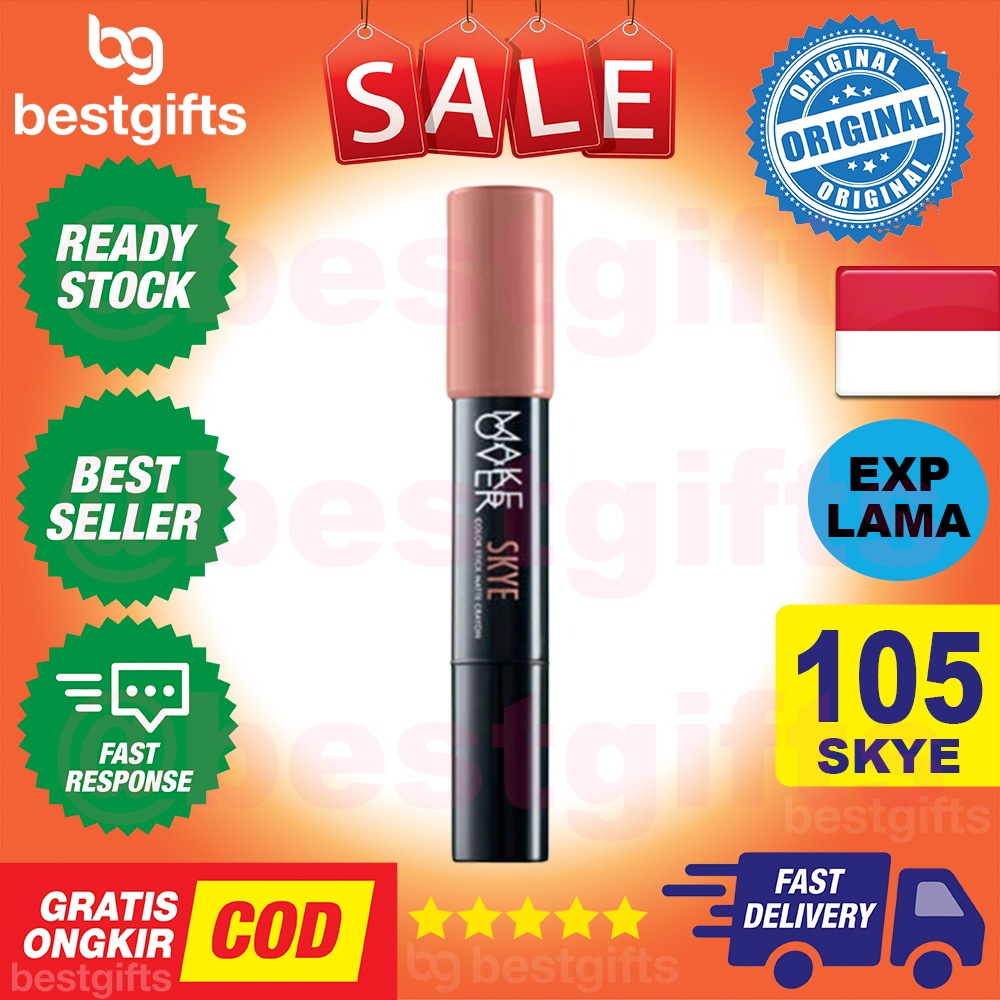 MAKE OVER MAKEOVER COLOR LIP STICK MATTE CRAYON LIPSTIK CREAM 105 SKYE