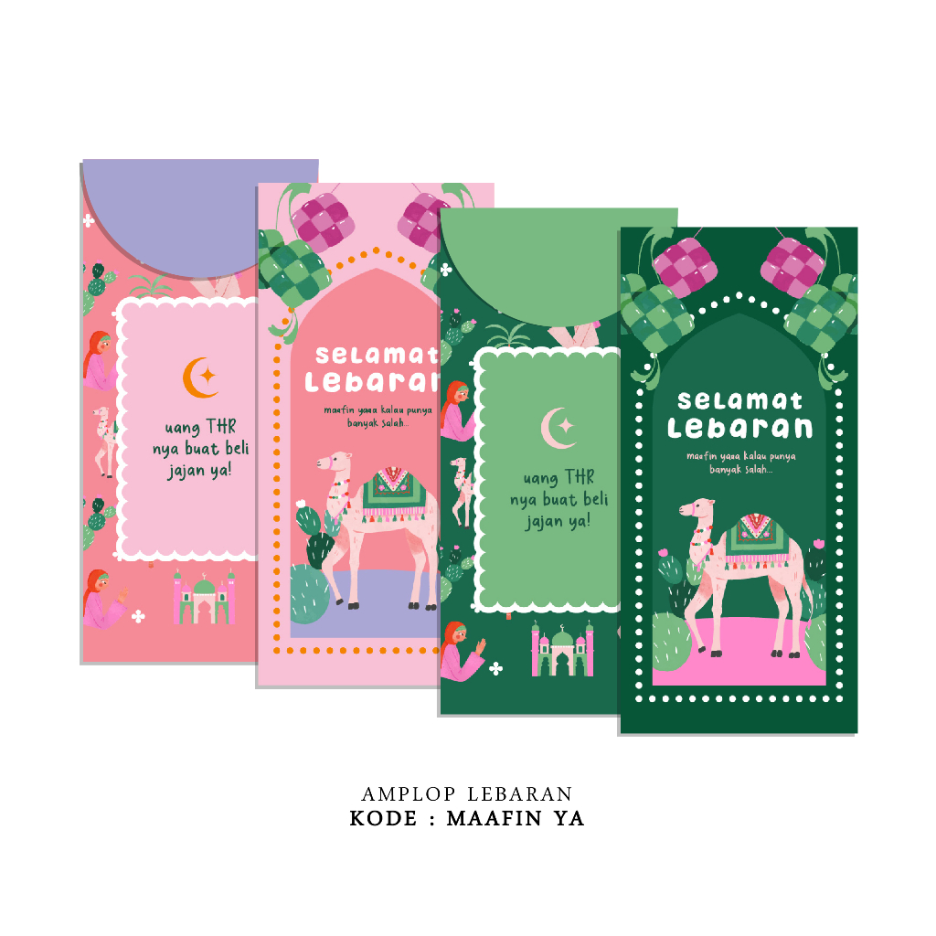 

AMPLOP LEBARAN IDUL FITRI | MAAFIN YA SET Isi 8pcs