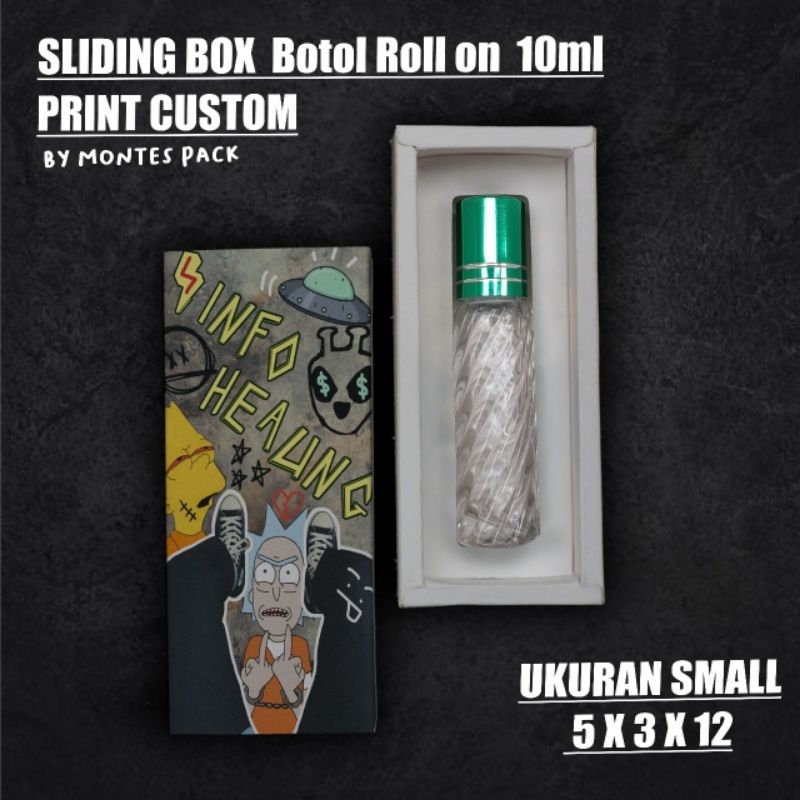 

CUSTOM MINI SLIDING BOX ROLLon 10ml / Box rollOn 10ml Custom PRINT