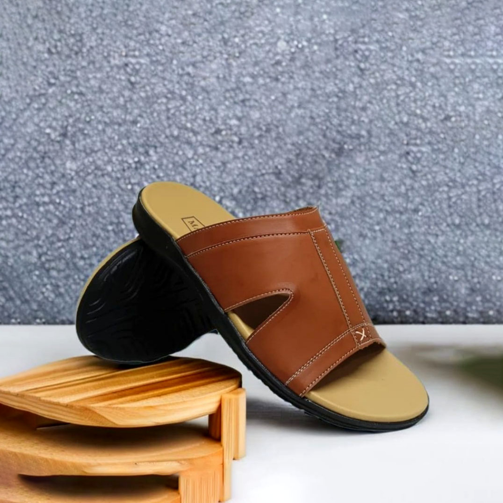 sandal slide pria kulit asli  / sendal Selop kokop bapak2 / sandal casual formal Big Size 38-44