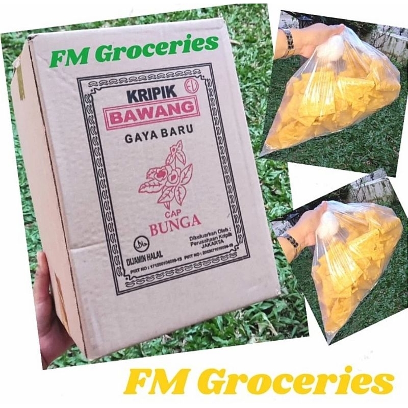 keripik bawang gaya baru cap bunga