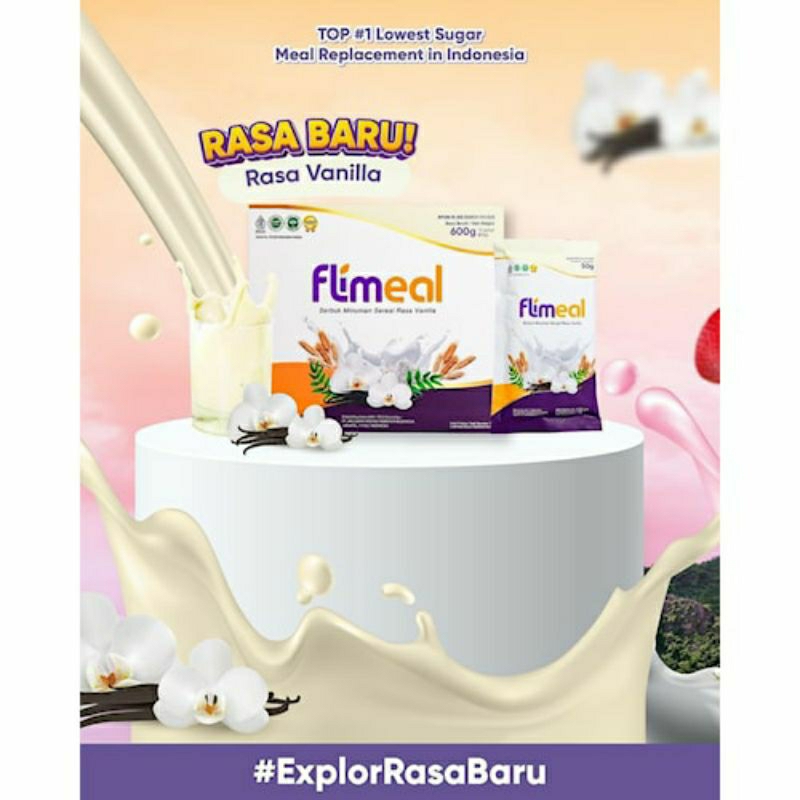 

NEW Flimeal Meal Replacement rasa Vanilla by Flimty - 1 Sachet