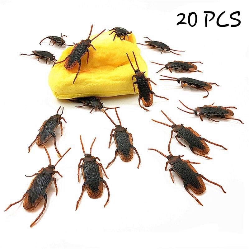 20 Pcs Mainan Prank Kecoa Palsu Mirip Asli