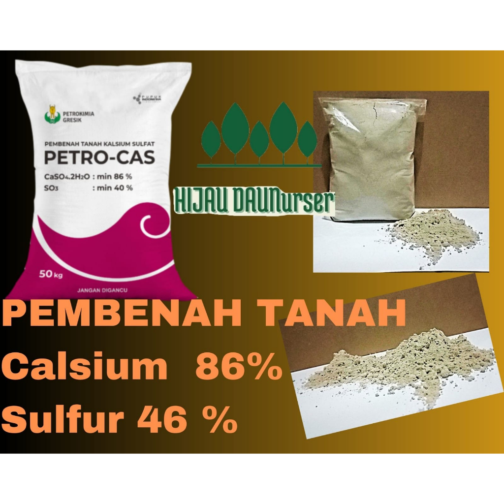 Kapur Pembenah Tanah PETRO-CAS Petro Calcium Sulphate 500 gr