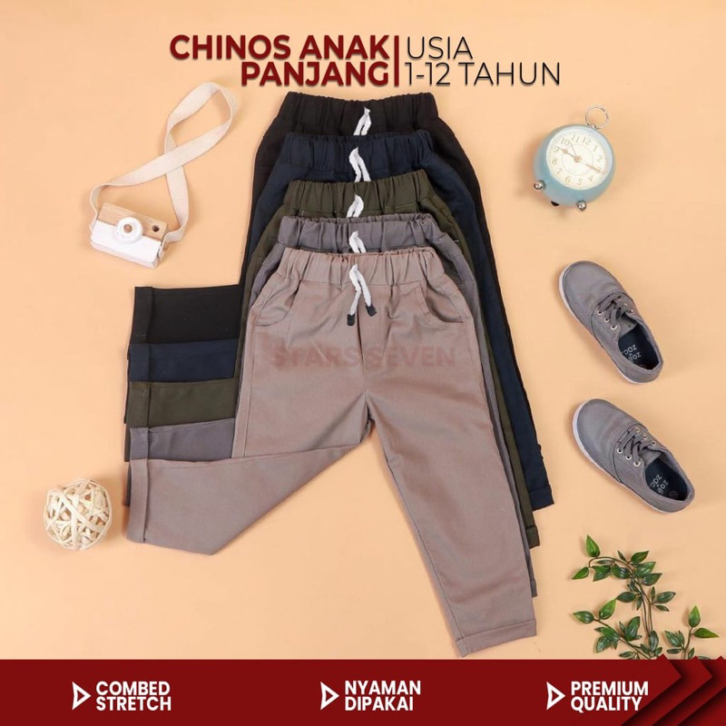 Celana Chino Anak Panjang  Usia 1 - 9 Tahun Cewe Cowo UNISEX