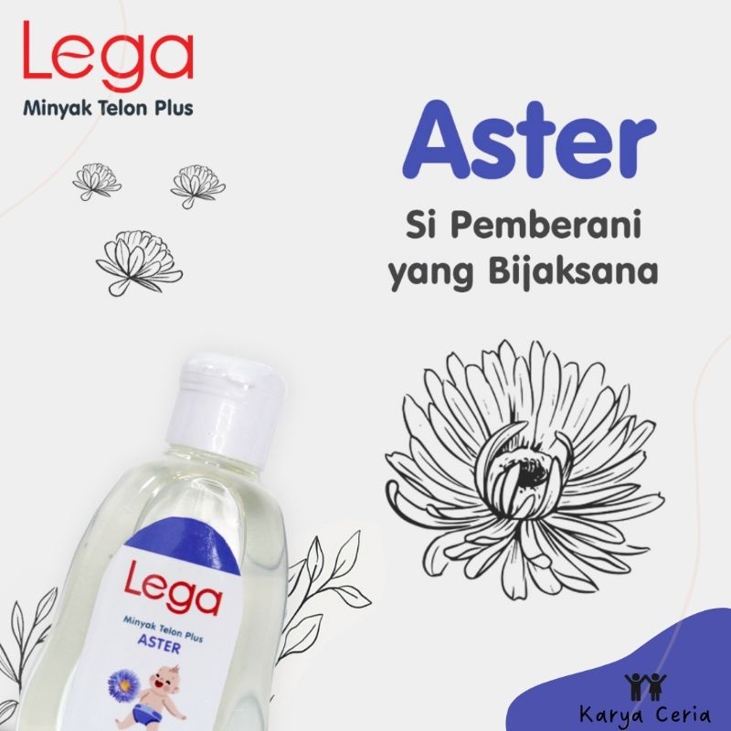 LEGA Minyak Telon Plus Aster Biru Anti Gigitan Nyamuk ukuran 70 ml Harum Wangi Baik Buat Kulit Bayi