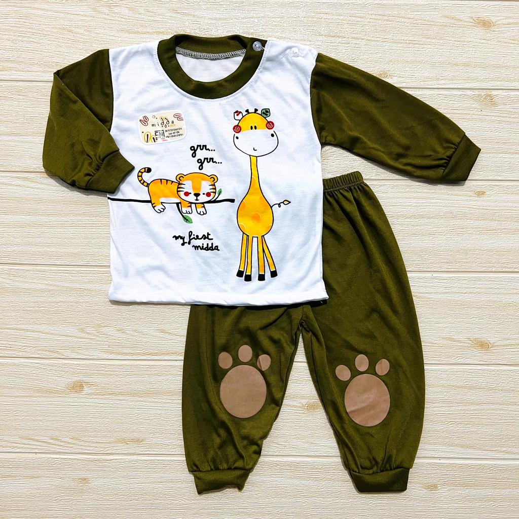 Piyama anak motif jerapah