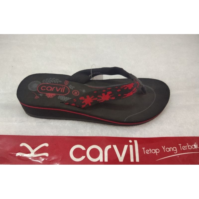 sandal jepit wedges sponge carvil wanita ukuran 36-40