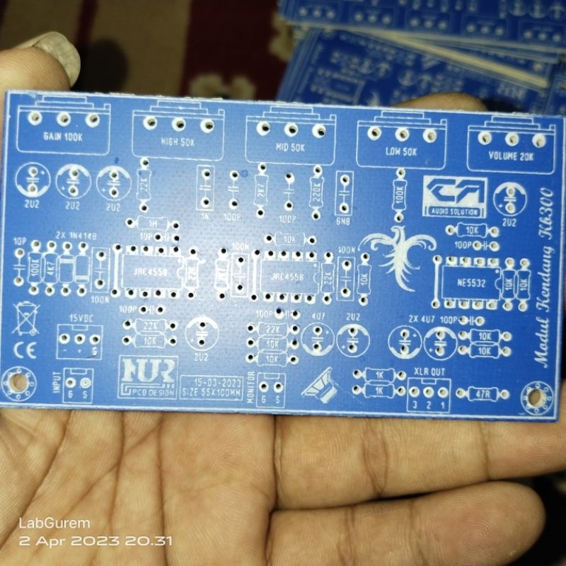 pcb pre amp Kb300 Fyber fr4 fix