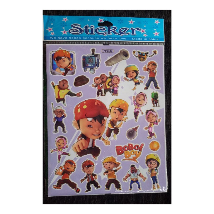

Sticker Karakter Boboiboy Boboi Boy Stiker Hadiah Anak Tempel Murah