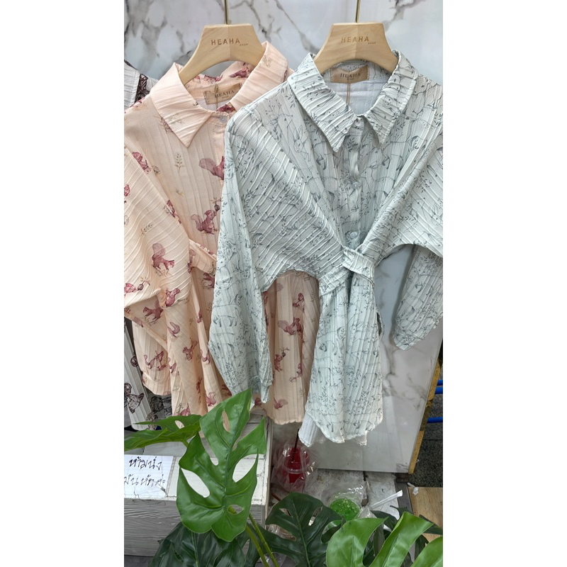 kemeja Bangkok/barang import/bkk/baju lucu/kemeja heaha