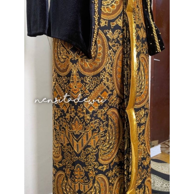 Jarik PRADA Instan + Selendang / Motif Senada, Nuansa Coklat