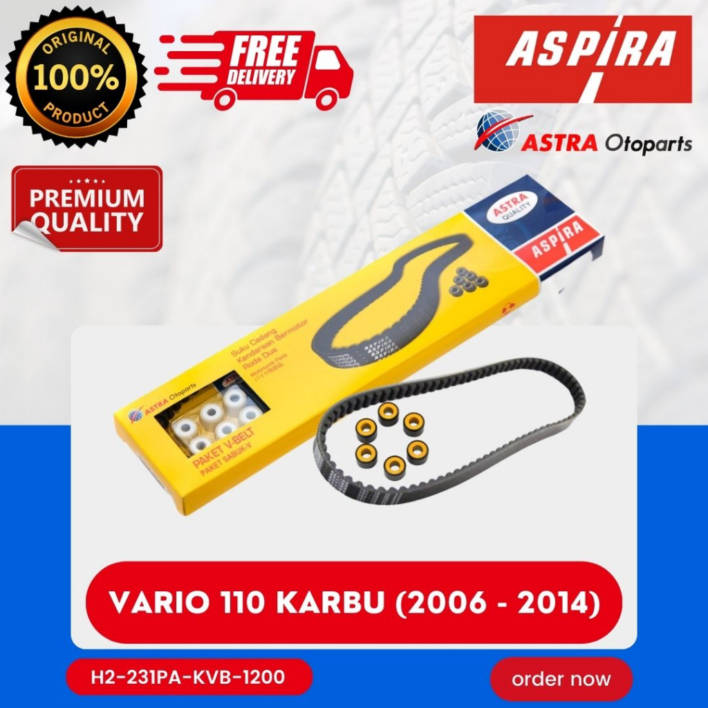 [READY COD] V-BELT ASPIRA / VANBELT+ROLLER ASPIRA / FANBELT VAN BELT V BELT VARIO 110 KARBU OLD KVB 