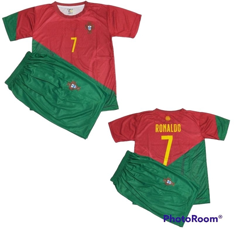 JERSEY BOLA PORTUGALL/SETELAN BAJU BOLA PORTUGALL PIALA DUNIA QATAR 2022 UMUR 5-12THN GRATIS SABLON NAMA &amp; NOMER