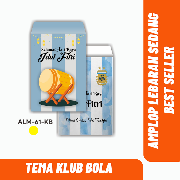 AMPLOP LEBARAN 2023 ISI 10 PCS SERI KLUB BOLA