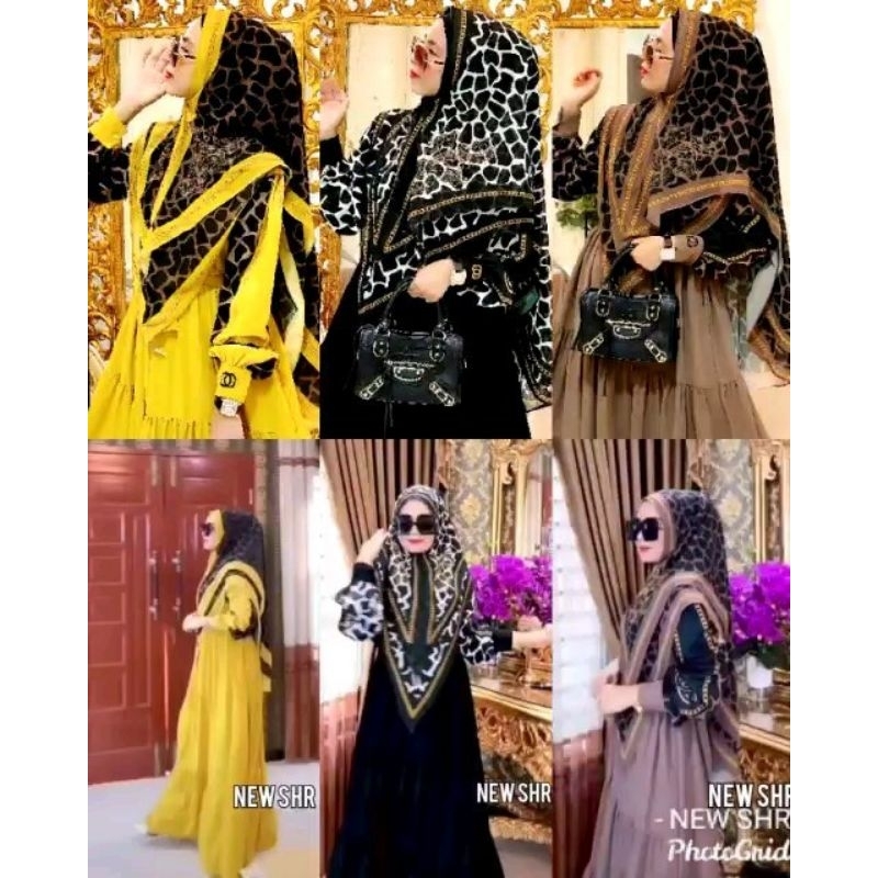 NEW DRESS SYAR'I LENGAN LEOPARD ORI SHR