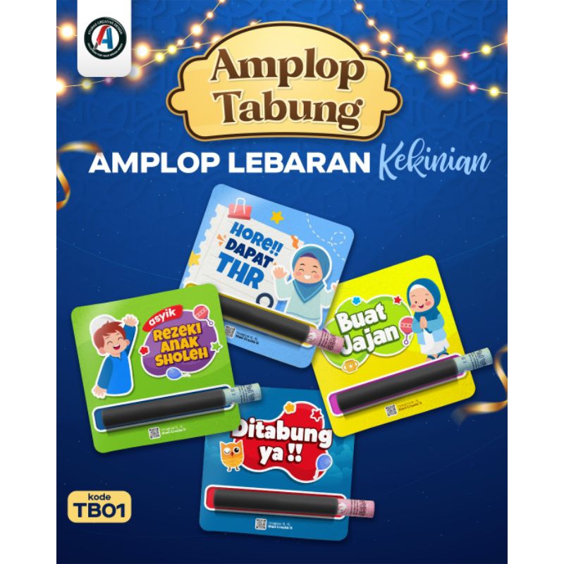 

Amplop Tabung / Sedotan | Amplop Lebaran Viral | Isi 20 pcs Amplop