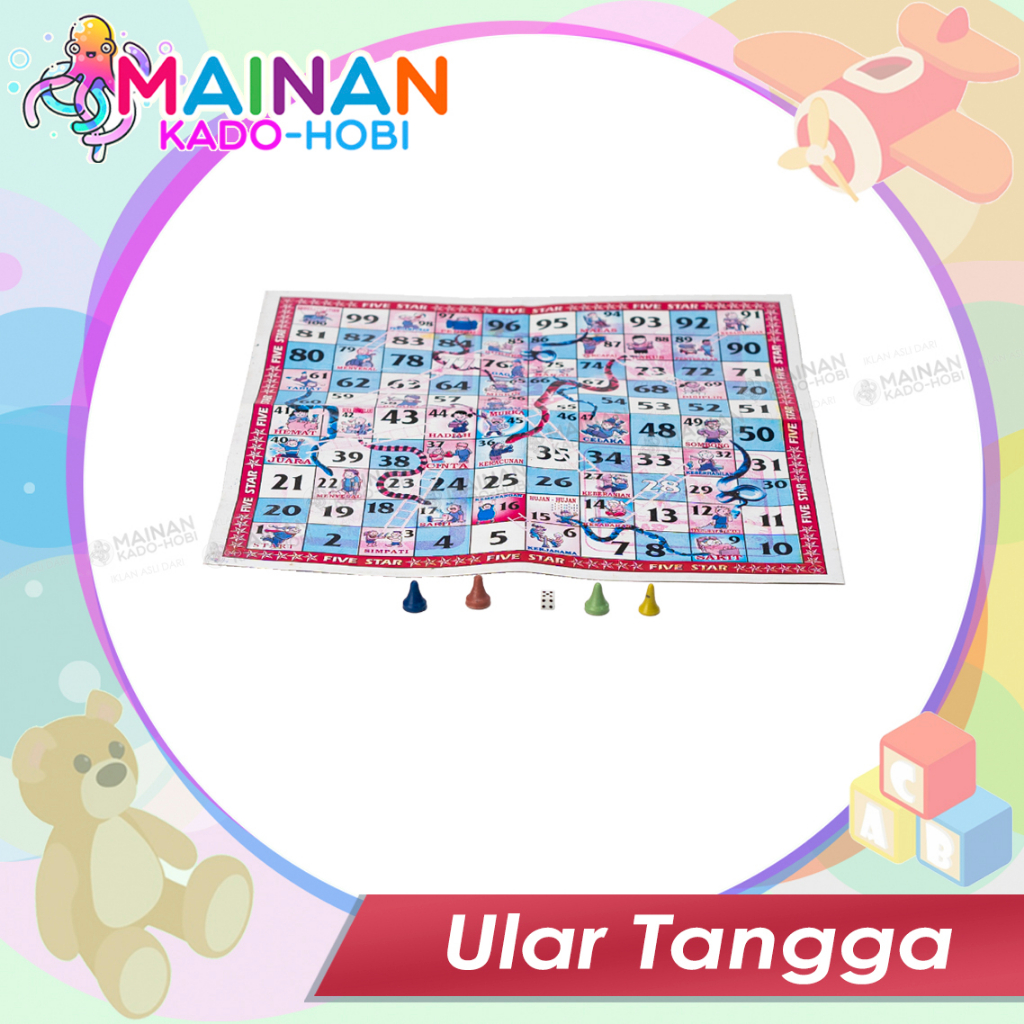 MAINAN EDUKASI ANAK LAKI PEREMPUAN ULAR TANGGA SNAKE LADDER TOYS