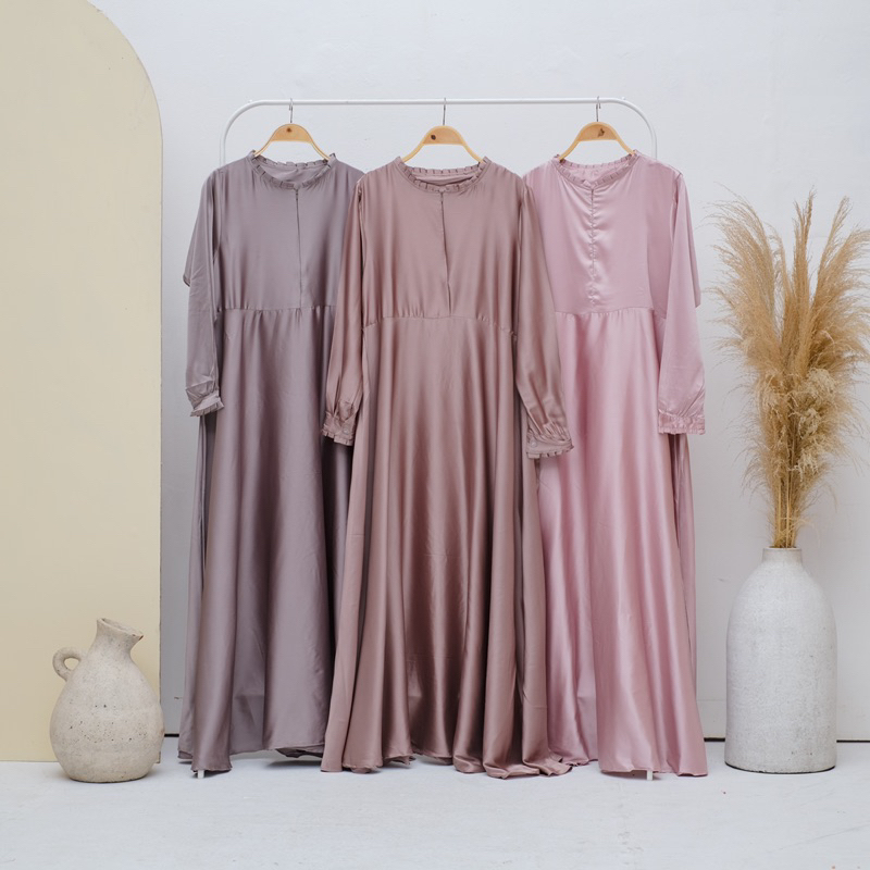 Ayesha - SILKY DRESS | Gamis Couple Ibu dan Anak Mewah Elegan