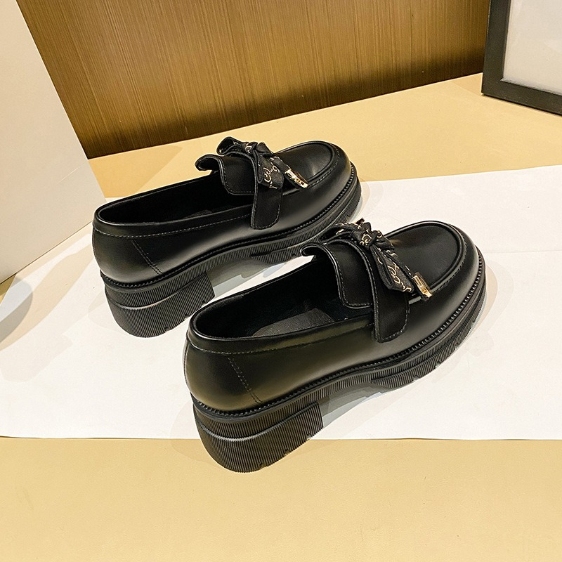 Sepatu Kerja Wanita Pita Import Sepatu Loafers Hitam Cewek Cantik Sepatu Formal Perempuan Korean Style SK-061