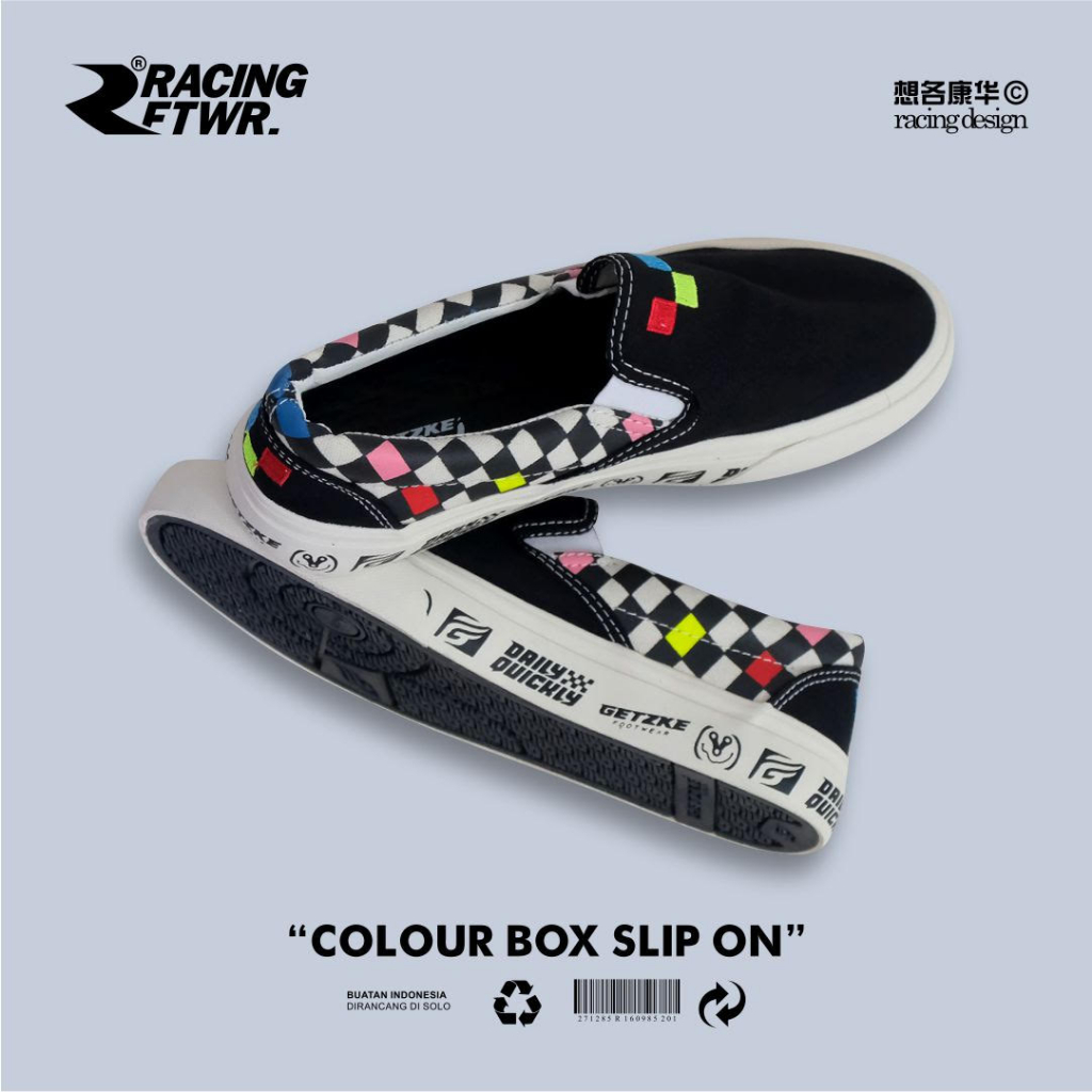RACERTEES Sepatu Slip On x Getzke "Colour Box"