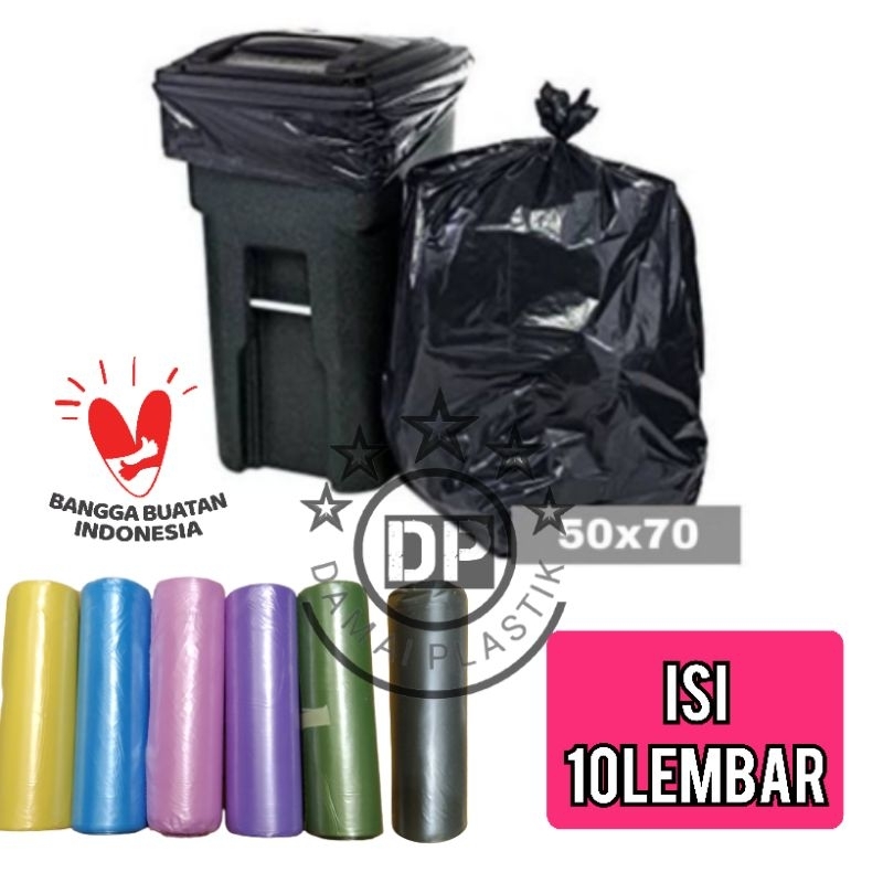 Kantong Plastik Sampah 50x70 Trash Bag Isi 10pcs