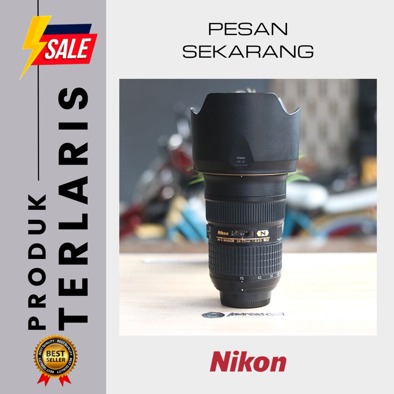 LENSA NIKON 24-70mm f2.8 NANO AF-S NIKKOR 24-70MM MULUS