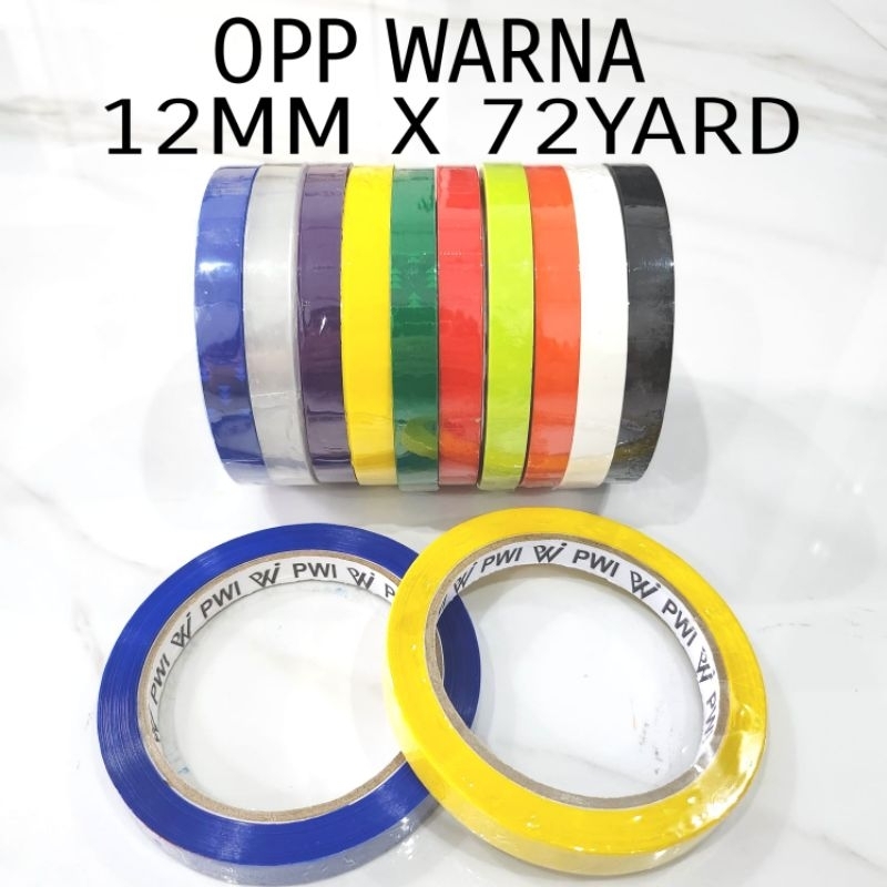 

Solasi Lakban OPP Warna PWI Tape Isolasi L12mm P72y Ada 10 Warna Pilihan