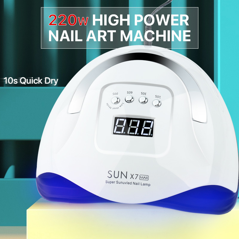 Nail UV lamp SUN X7 MAX alat Pengering Kutek UV Led Nail Kuku 180W LAMPU Nail Dryer Tinggi Lebih Cepat Kering