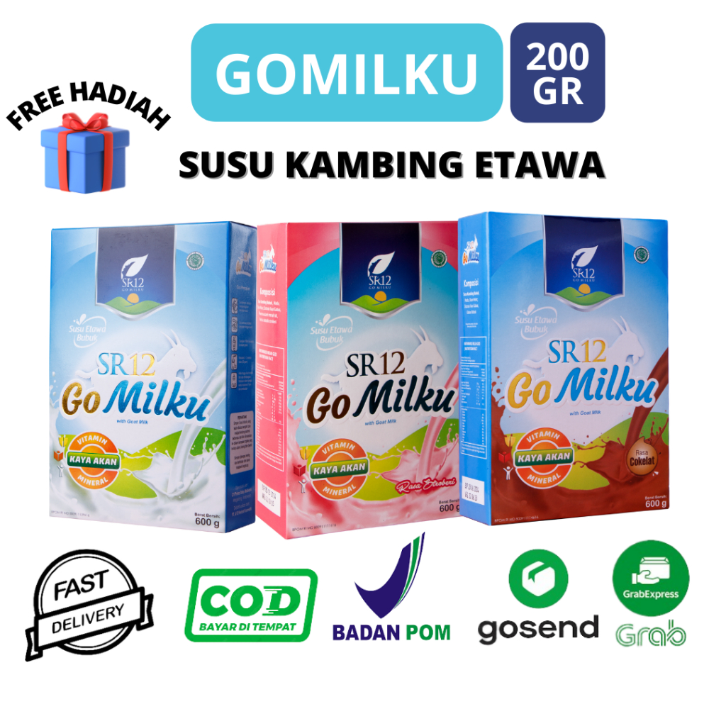 

Susu Kambing Etawa Bubuk GoMilk GoMilku SR12 Tanpa Gula Mengurangi Kolestrol dan Menutrisi Tubuh BPOM 200gr