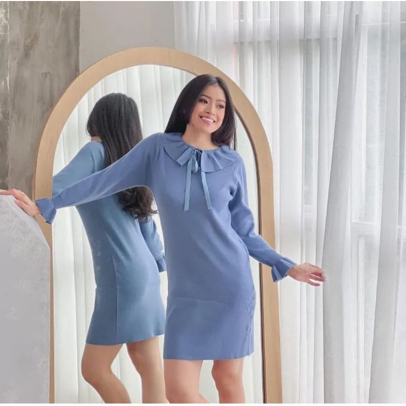 Tunik sabrina rajut import Dress korean style