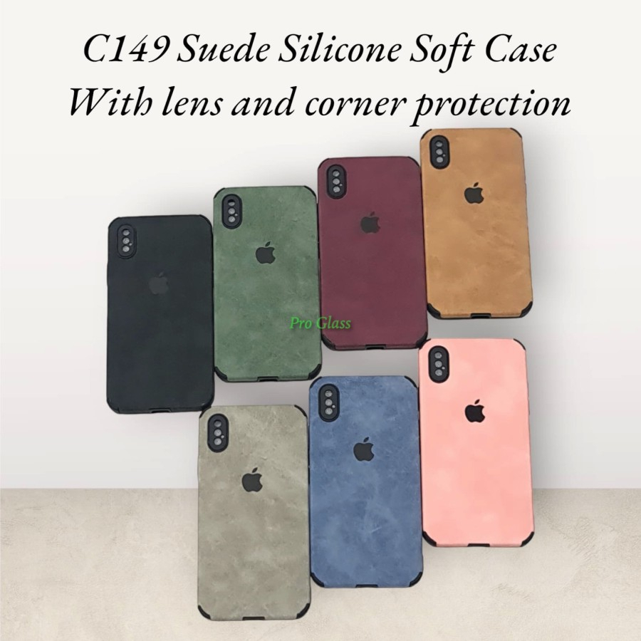 C149 Iphone X  / XS / XR / XS MAX / 11 / 11 PRO / 11 PRO MAX Suede Soft Silicone Bludru TPU Case