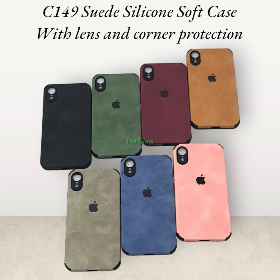 C149 Iphone X  / XS / XR / XS MAX / 11 / 11 PRO / 11 PRO MAX Suede Soft Silicone Bludru TPU Case