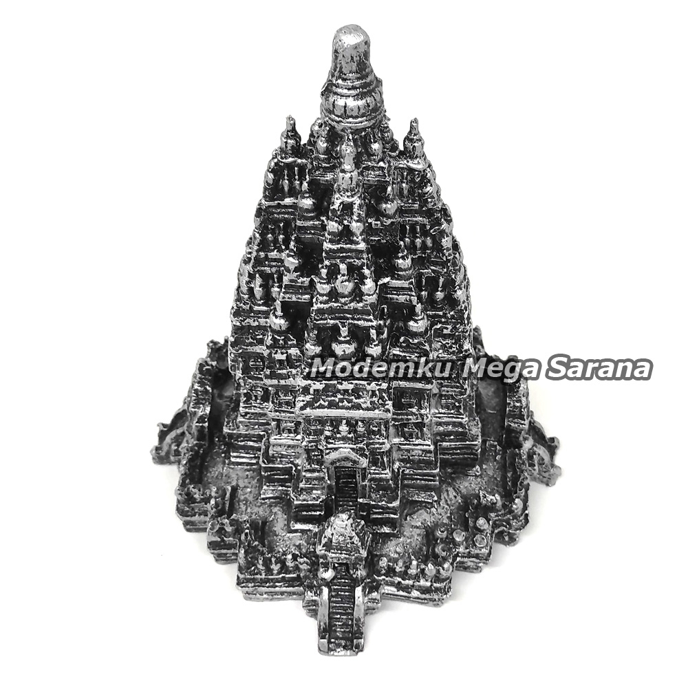 Miniatur Candi Prambanan Jumbo Fiber - Ukuran 15x15x20 cm