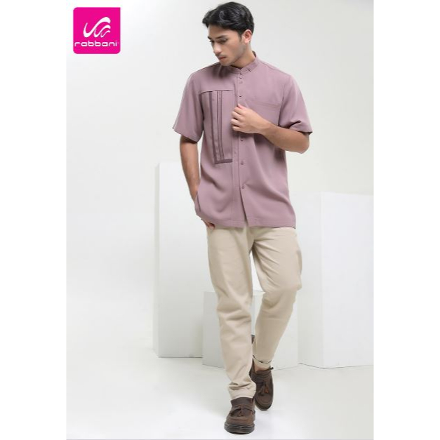 Kemko Couple Nabha Pdk-Kemeja Koko Lengan Pendek Sarimbit Rabbani Baju koko Dewasa Kemko Atasan coup