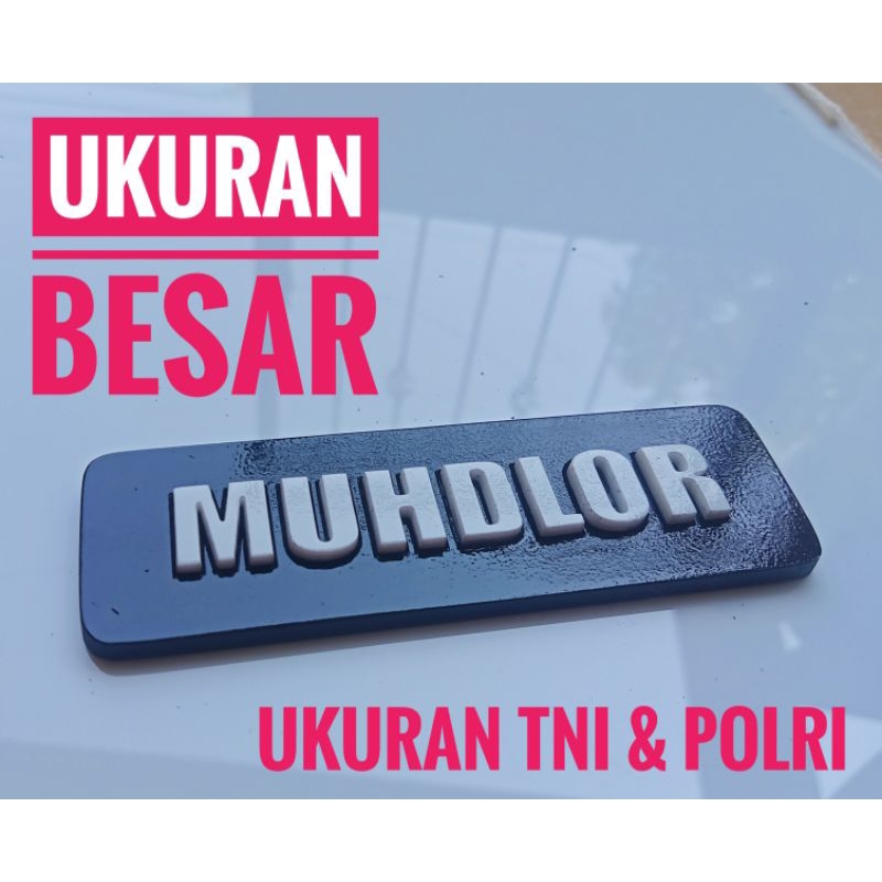 Exclusive Name Tag Super Timbul / Super Embossed