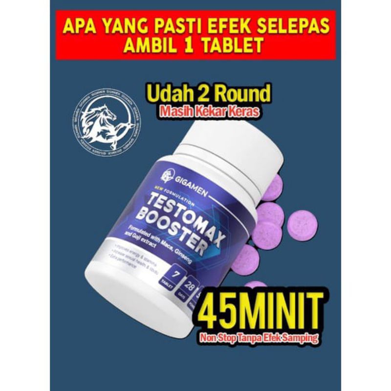 TESTOMAX BOOSTER OBAT HERBAL PEMBESAR VENIS KUAT KERAS TAHAN LAMA 7 TABLET