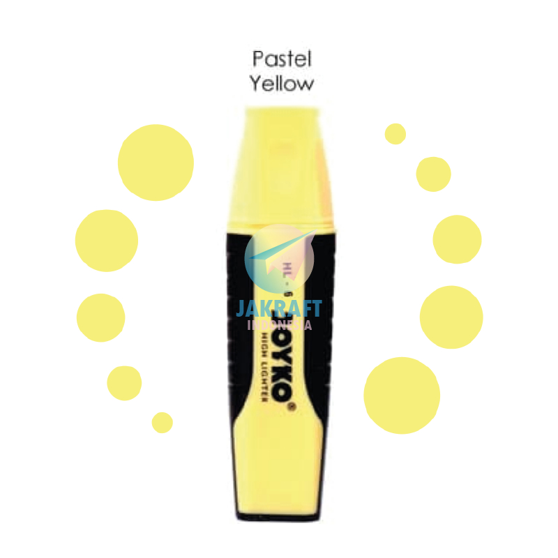

(1 Pcs) Highlighter Marker JOYKO HL-6 Warna Kuning Yellow Pastel