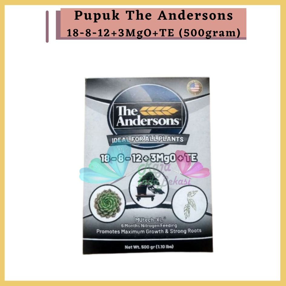 The Andersons Pupuk Slow Release 18-8-12+3MgO+TE untuk Pertumbuhan Tanaman Kemasan Pabrik 500gram