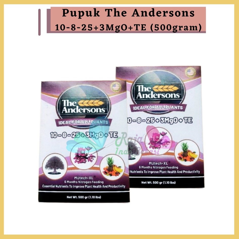 Pupuk Slow Release The Andersons 10-8-25+3MgO+TE untuk Pertumbuhan Tanaman Kemasan Pabrik 500gram