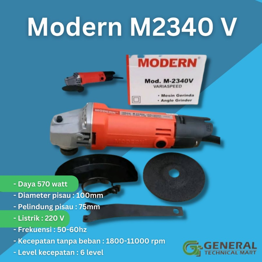 Mesin Gerinda Tangan Variable Speed M2340V Modern Gerinda Tangan Angle