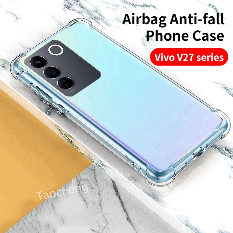 Soft Case Silikon Vivo V27 5G / Vivo V27 Pro Vivo V27e Bening Transparant Airbag Anti Crack Tebal