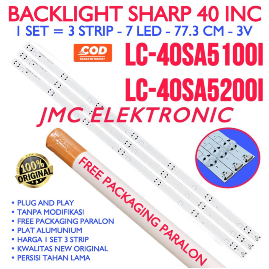 BACKLIGHT TV LED SHARP 40 INCH LC-40SA5100I LC-40SA5200I LC-40SA5100 LC-40SA5200 LC40SA5100I LC40SA5200I 40SA5100I 40SA5200I 40SA5100 40SA5200