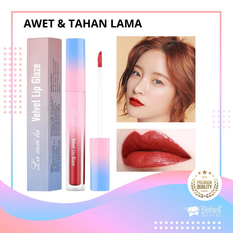 LAMEILA Lipstik LIP GLAZE LASTING MOUSTURUZIBG LIQUID LIPSTIC - Tahan Lama Waterproof Mini Murah Lip 6 Warna - Shape Liquid Lips Tik Lipstick Lips Tic Tick Korean Korea Anti Tahan Air Original