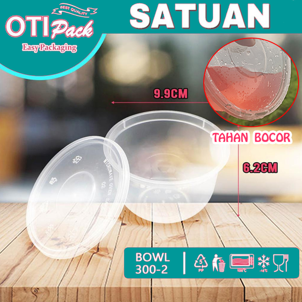 Thinwall Satuan/Thinwall Bulat Mangkuk 300ml Thinwall Otipack Mangkok OTBS300-2