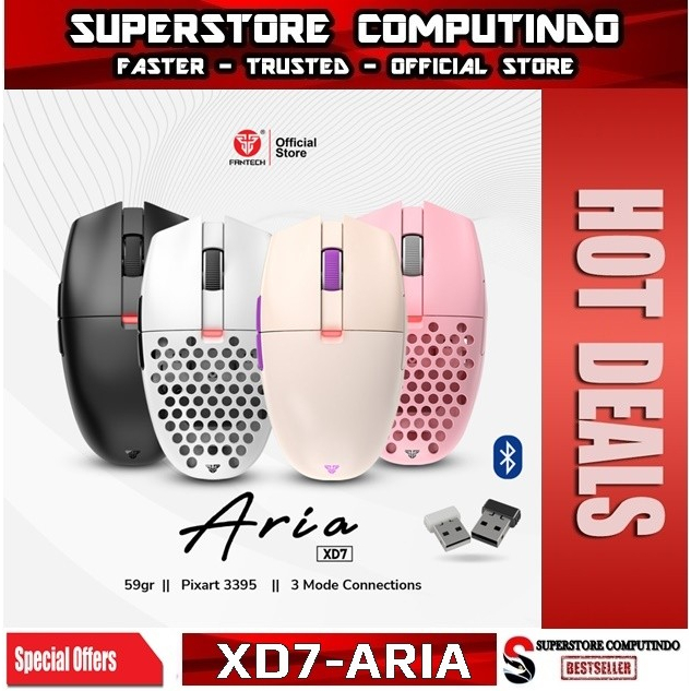 Fantech ARIA XD7 Wireless Bluetooth Mouse Gaming Rechargeable