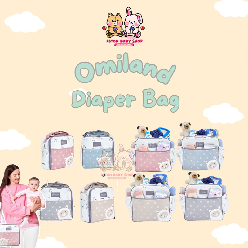 Omilant Tas Alpaca Bayi Kecil &amp; Medium Omiland Diaper Bag Tas Perlengkapan Bayi