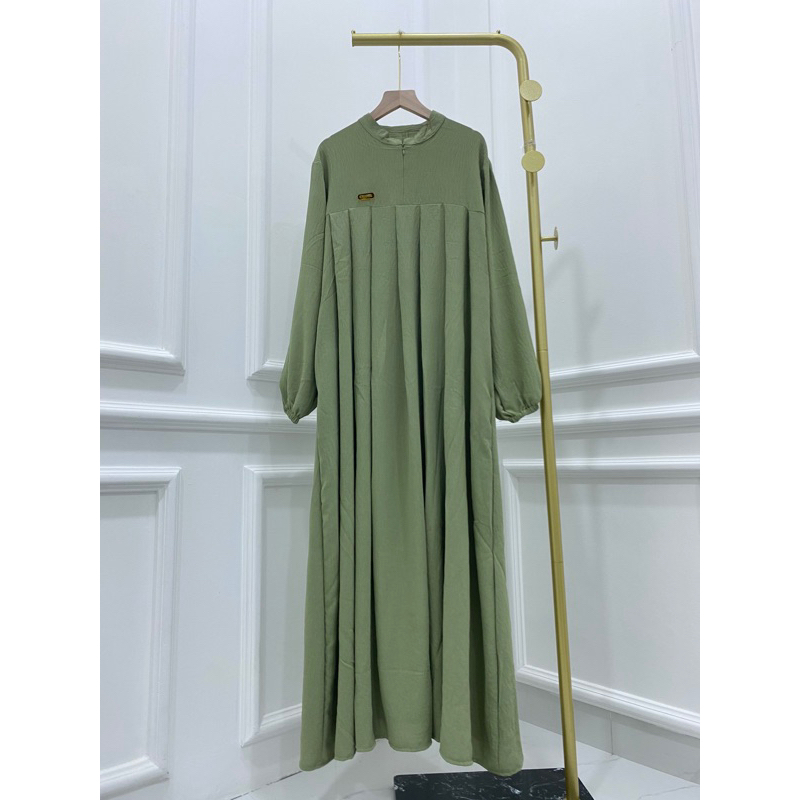 GAMIS CRINKLE POLOS HINATA MAXI LEBARAN FREE BROS SIMPLE MEWAH BAJU MUSLIM LEBARAN EID GAMIS KELUARGA