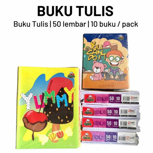 

Buku tulis catatan sekolah DODO isi 50 lembar 1 pack isi 10