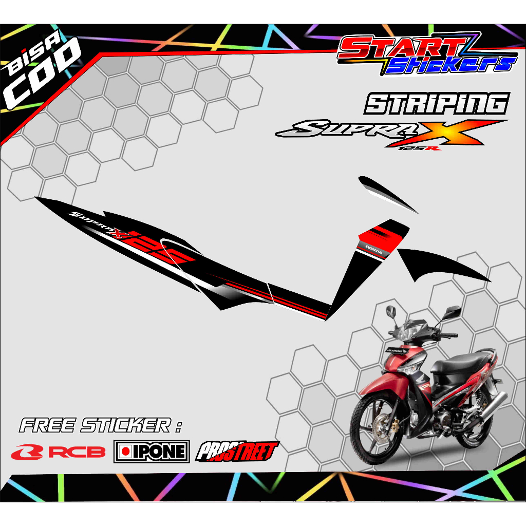 STRIPING SUPRA X 125  / STRIPING SUPRA 125 LAMA  / CWW / 2009 / 2015 / SKOTLITE